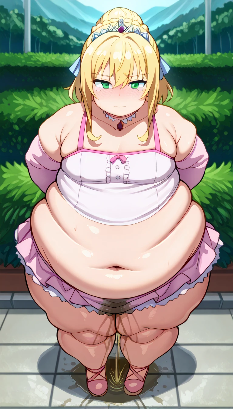 (masterpiece, best quality, highly detailed), 1girls, big belly, huge belly, art by kipteitei, round belly, chubby, curvy, belly grab, enormous belly, fat belly, thicc, bigger belly, really big belly, jiggly belly, glasses, gym clothes, ((sweating)), very tight breasts, ((full body)), flandre scarlet