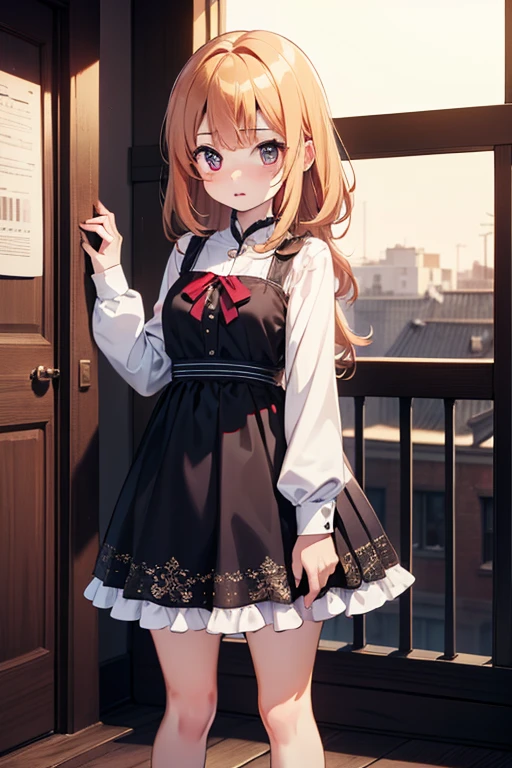 One Girl、Cat ears headband、Cat tail、Maid、Short skirt、Thigh-high socks、Striped pants、Highest quality、8K、Beautiful Face、Mischievous smile、Lift your skirt to show your underwear、Wink、View Viewer、Bright cafe