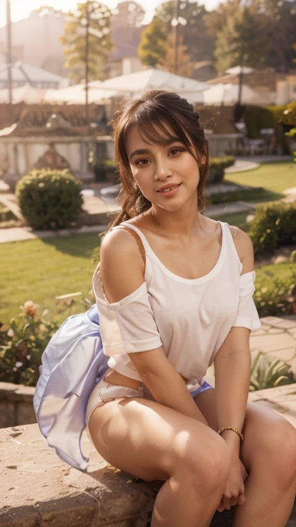 Create a personal and intimate portrait of a young woman sitting on a wooden bench in a park on a sunny day in paris 2024 jo. Use a Sony α7 III camera with a 85mm lens at F 1.2 aperture setting to blur the background and isolate the subject. The park should have lush greenery and flowers in the background to add a natural and peaceful vibe to the image. Use dreamlike lighting with soft sunlight falling on the subject’s face and hair. The image should be shot in high resolution and in a 9:16 aspect ratio. credits to tipseason.com. Use the Midjourney v5 with photorealism mode turned on to create an ultra-realistic image that captures the subject’s natural beauty and personality.