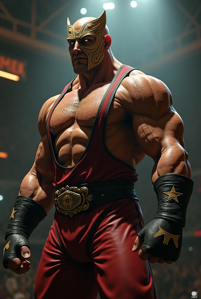 Dressed as the masked superhero “Mental Mind”, wearing a full head mask. a very handsome, sweet and truly massive monster Caucasian bodybuilder is showing off his huge bicep muscles and meaty thighs. Intense 40 year old man. brown hair, powerfully muscled, massive shoulders and biceps. well-defined six pack. Thick gold necklace, cape. Eyes glowing bright ble with psychic energy