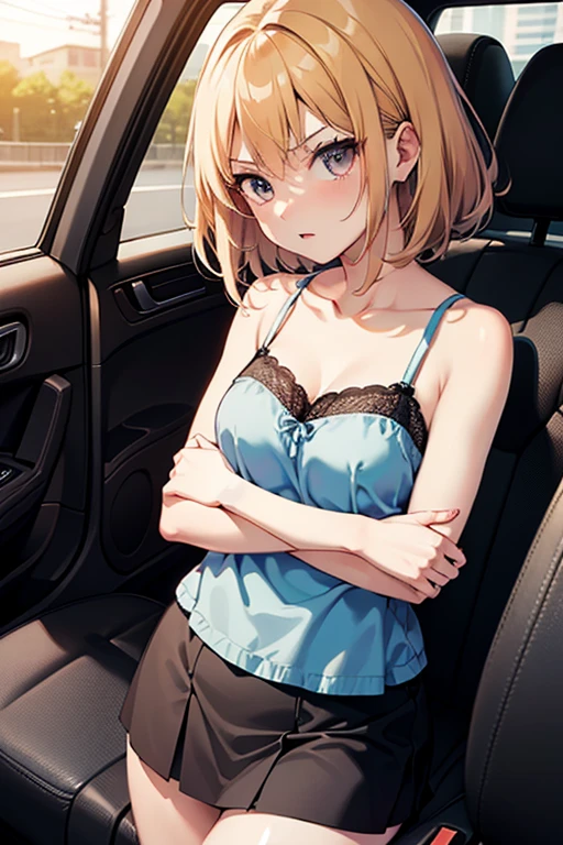 (masterpiece), 1girl, pale skin, blonde hair, short hair, blue eyes,