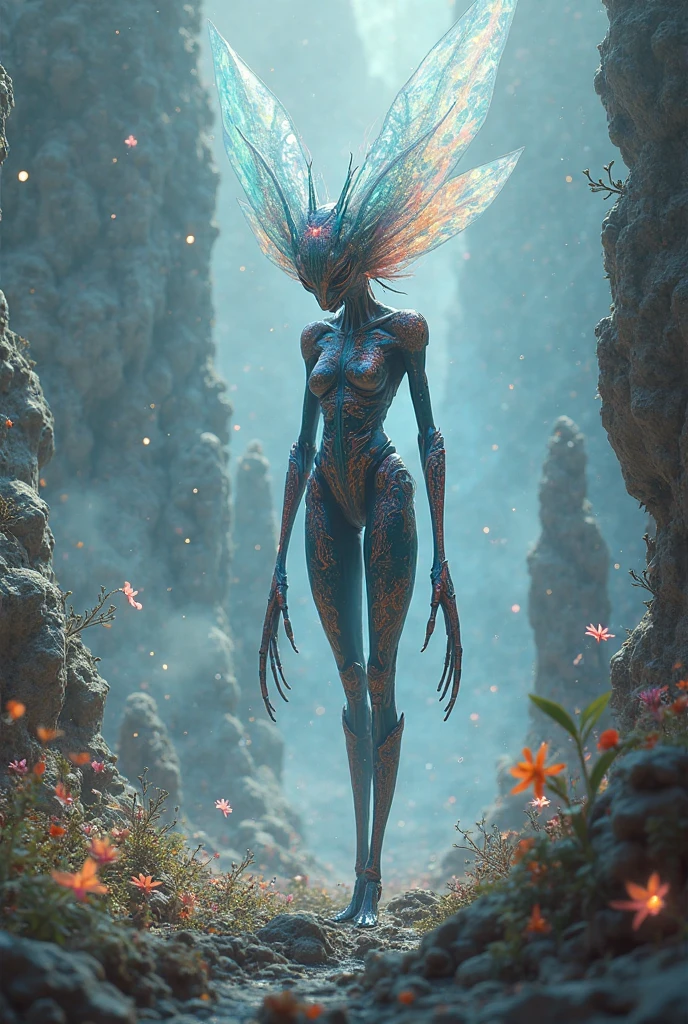 ((plano general, whole body, whole body, whole body:1.5)), (Tangled up, datura, fractal, lattice), (surreal fractal art:1.3), (mechanical bioluminescent elf princess:1.5), (Very detailed, 8k, beautiful epic dramatic scene), (photorealistic, cinematic lighting, dramatic, Impressive composition), (awesome colors, Vibrant, bright), (from another world, ethereal, mystic)