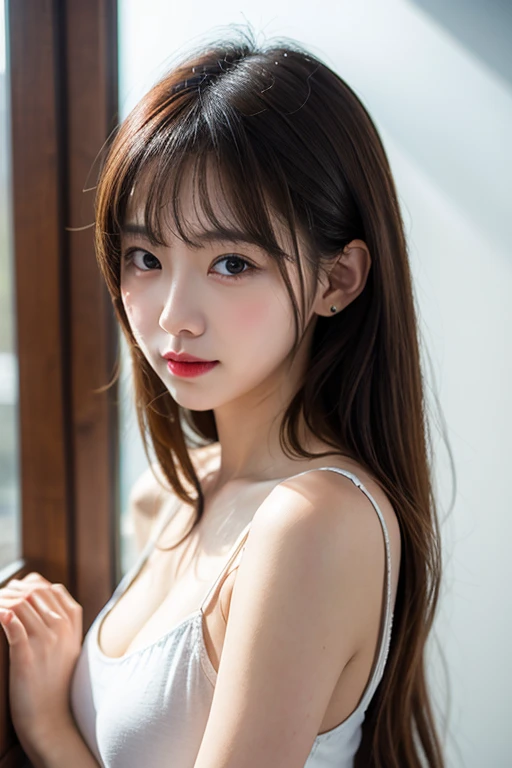 (masterpiece:1.3), high resolution, ultra detailed, extremely detailed CG unity 8k wallpaper, realistic, photo-realistic, RAW photo, beautiful detailed face, pale skin, realistic glistening skin, detailed cloth texture, detailed hair texture, Perfect body, Beautiful Face, accurate, Anatomically correct, Highly detailed face and skin texture, natural neck length, (beautiful hands), (fair skin:1.1), (well-aligned teeth:1.1), (Sweaty skin:1.2),
BREAK,
Detailed eyes, symmetric eyes, Light Brown eyes, Double eyelids, Thin eyebrows, (Glossy lips:1.4), ((A face with waiting for a kiss:1.2)), (blush:1.1), (A sparkling small hair accessory:1.1), (beautiful smile:1.0)
BREAK,
(A classy and Cute woman:1.3), (nude, nsfw, nipple:1.4),
BREAK,
medium large breasts, slender figure, firm abs,
((ponytail, black hair, streaked hair, bangs:1.2)), (looking at viewer), (cowboy shot:1.4), From above,
BREAK,
((Sitting side by side on the backseat of a office)), (((A view of Tokyo outside the window at Night:1.3))),