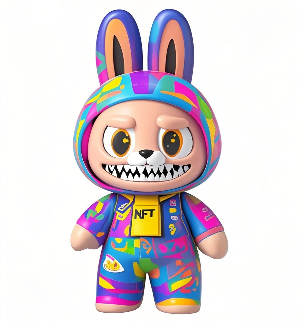 Furry Rabbit female ,Blonde hair , wearing blue huge hoodie ,3d,(( Best quality, artwork ))