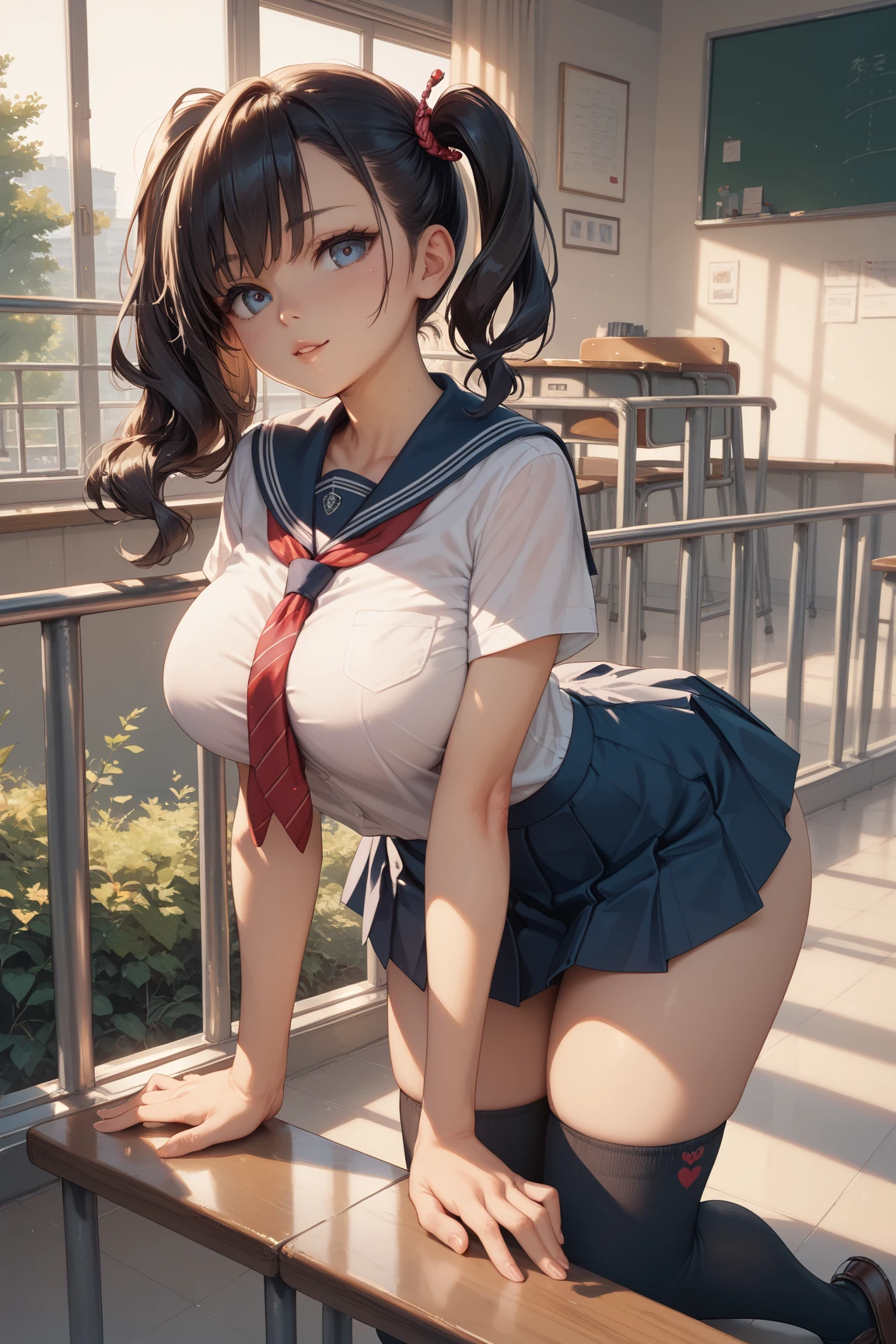 (cyberpunk girl, metallic, sailor uniform, short sleeve), petit, town street, smile, thigh focus, future, SF, (masterpiece, finely detailed beautiful eyes: 1.2), masterpiece*portrait, glowing eyes, lustrous skin, wide shot, best quality,((cameltoe))