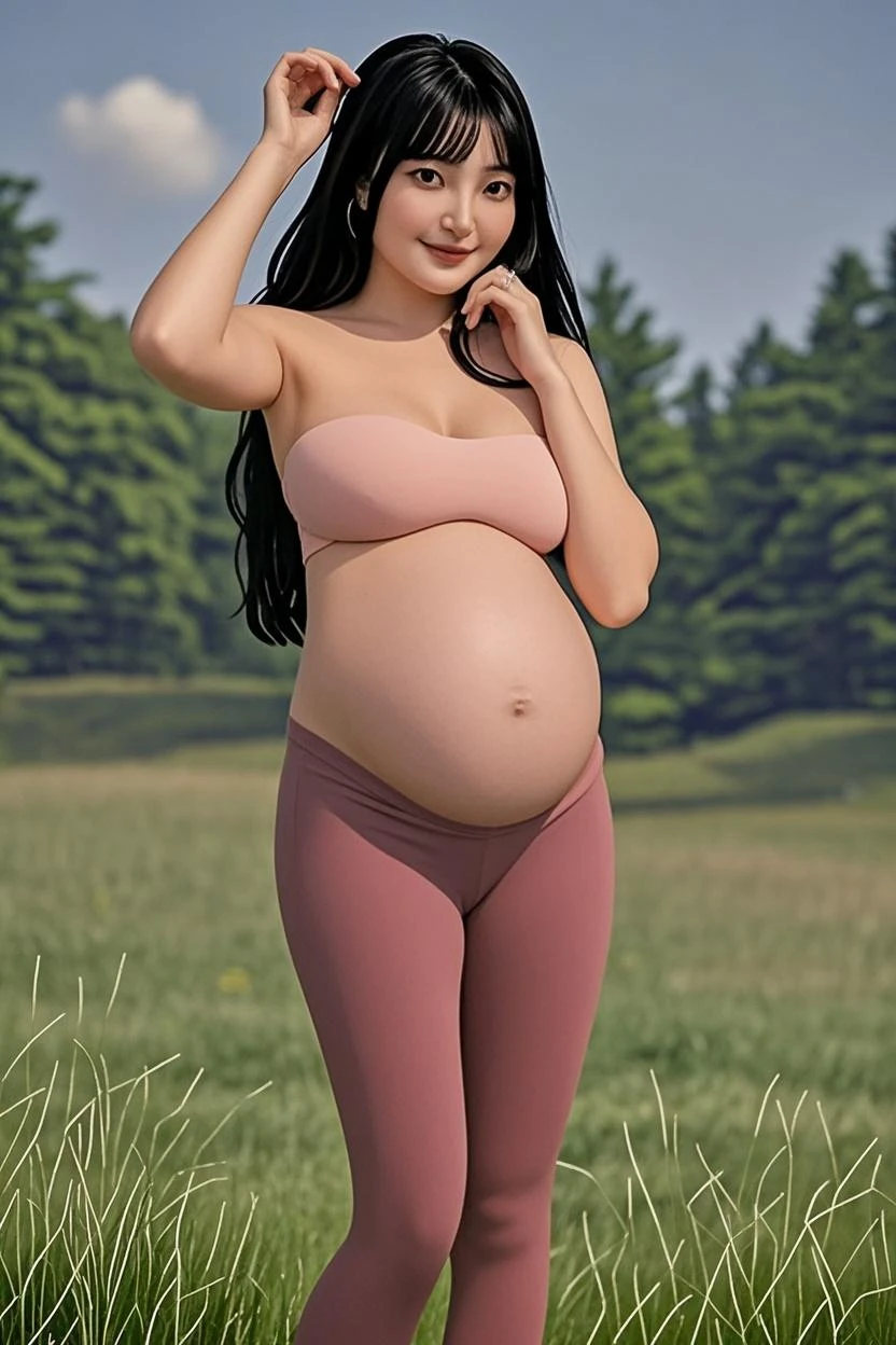 Aubrey Plaza, masterpiece quality, realistic, lots of detail, 1girl, solo, studio lighting, in a park, meadows and trees in background, wearing choker collar, naked body, (naked body:1.5), topless, naked breasts, (naked breasts:1.5), midriff, long hair, gigantic breasts, (gigantic breasts:1.5), fat belly, (fat belly:1.5), fat arms, fat legs, (fat legs:1.4), wide hips, overweight, obese, sweating, (sweating:1.4), lactating breasts, (lactating breasts:1.5), laying on the ground, sitting on the ground, mounds of fat,