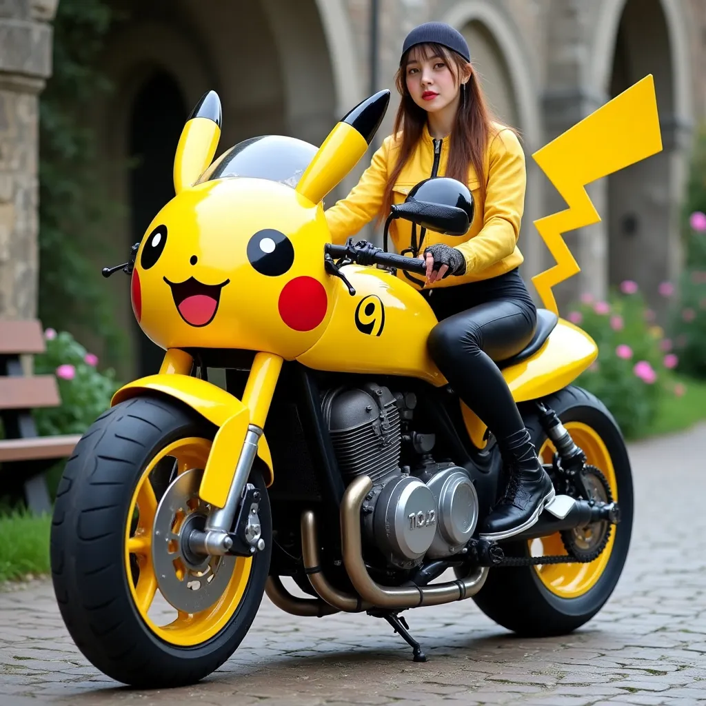 Mostra di modelli di motociclette con elementi di anime