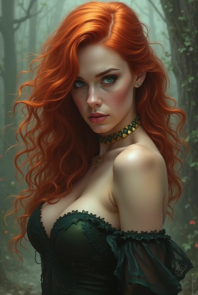 a vampire girl red hair blue eyes big tits big ass 