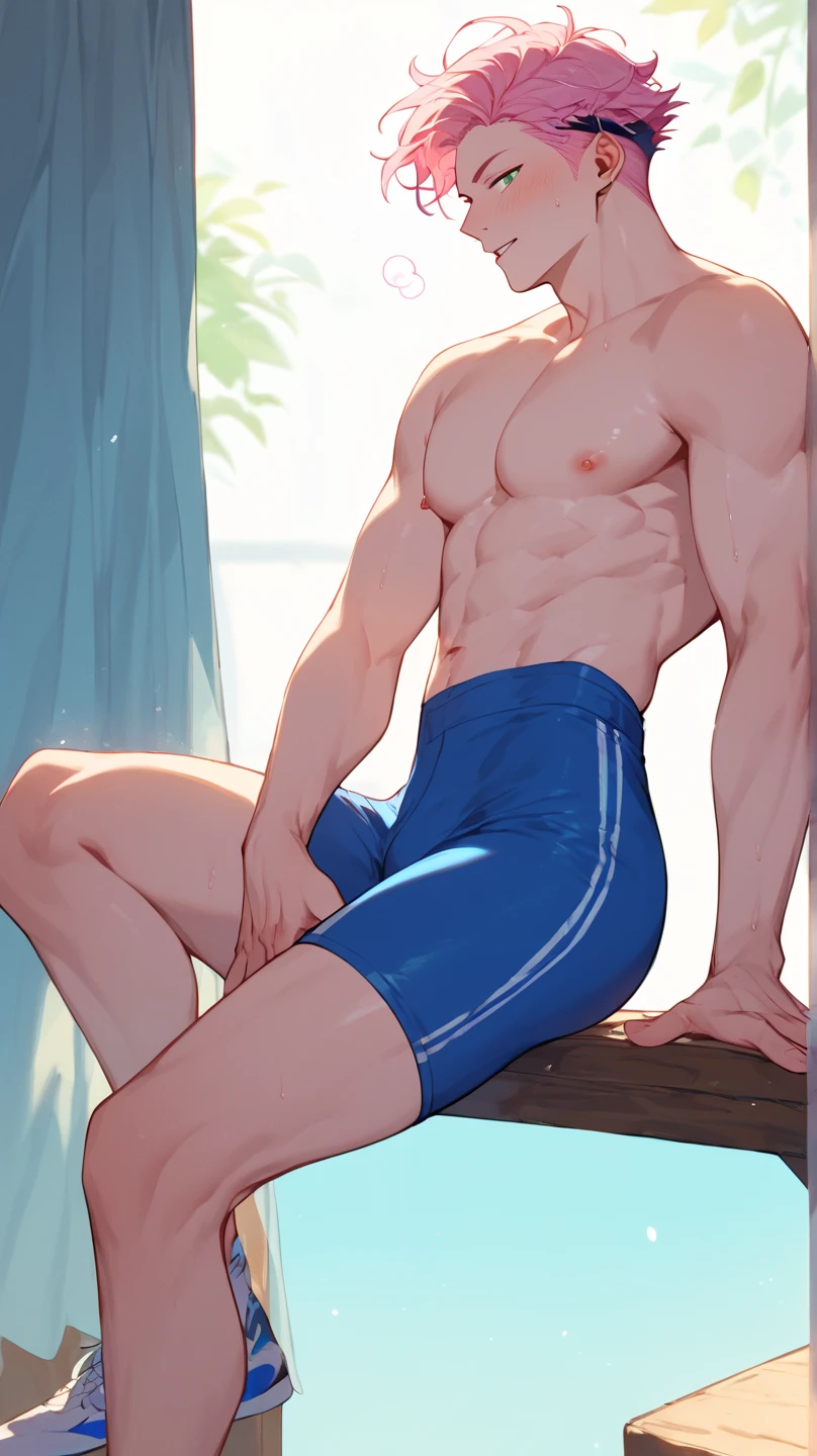 (masterpiece, best quality),1boy,(younge boy,???'s face,Juvenile faces),a baby face,(Lewdness),infancy,sideface,Naked lying flat in the snow,Lewd expression,,infancy,Young age,Short round face,Flat chin,Fine face in detail,Colored briefs,musculous,Short and colorful hair,Sky blue eyes,opens his eyes wide,复杂,full bodyesbian,nakeness,Lewdness,Teal briefs,Pectoralis abdominal muscles,the night,themoon,vivd colour,(depth of fields:1.2),(abs),looking at viewert,Lie flat on the snow,spread their legs,Arms open,Falling snowflakes,There are a lot of diamond-shaped ice cubes on the ground,cold temperature