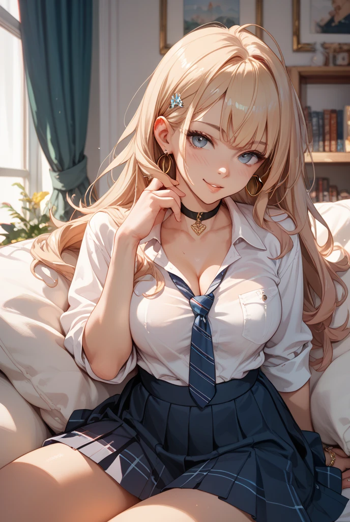 ((Highest quality)), ((High resolution)), ((masterpiece)), (detailed), (photograph),
View your audience, Cowboy Shot, Written boundary depth, Anatomically correct, 1Directly mature women, Perfect Face, Cute and symmetrical face, Shiny skin,
(Long Hair, Blonde), Hair between the eyes, Purple eyes, Long eyelashes, (Big Breasts:1.2),
Beautiful details, Beautiful Hair, Beautiful Face, Beautiful clavicle, Beautiful body, Beautiful breasts, Beautiful thighs, Beautiful feet, Cleavage,
(日本のkindergartenの制服),
(Beautiful views), kindergarten, School, (Troubled face),