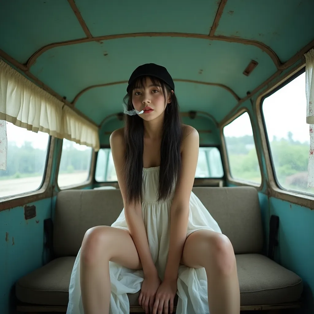 Dilapidated RV girl