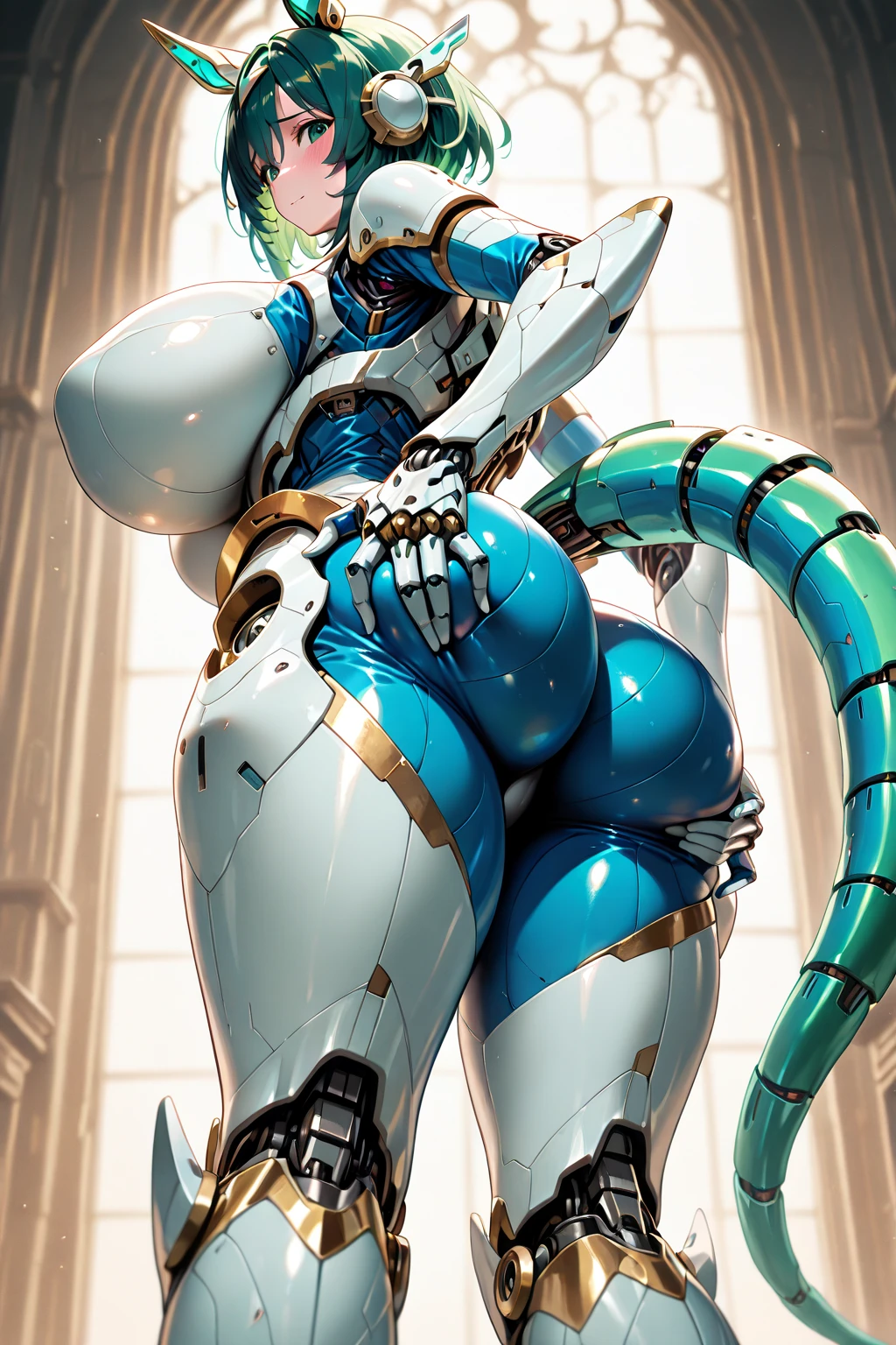 Browsing Caution、woman wearing a mecha suit、Butt、Buttを見せる