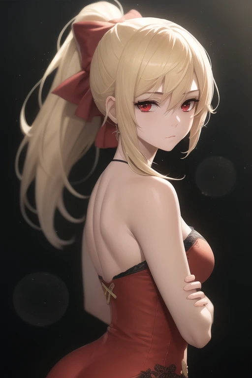 lookback、pink seduction background、asig ass hammered、Sexy busty body、Closed at the front、erotic lingertie、rope、wet、、The best quality、Baby、red face、8K、moonlight、mystical、Ultra clear、Full-length portrait、Full-length portrait、full of charm、platinum blonde,middle hair,red eye,Senzoku Nishikiki,Back from Lycoris