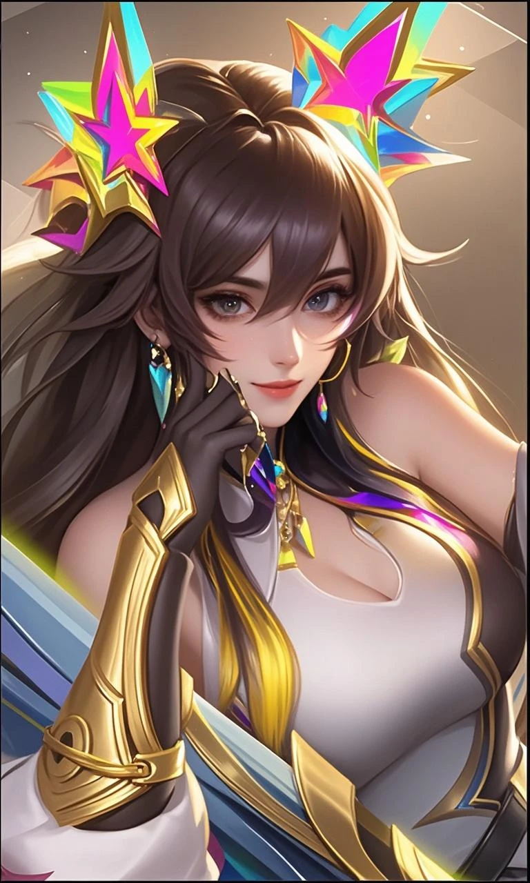 (Dynamic angle, upper body,Purple Lightning Special Effect,imid shot, Purple particle effect,artistic effect:1.2),(floating hair:1.2), (detailed and delicate and flexible eyes),(1girl,solo,arm, Tingyun (Honkai Star Rail),splash ink,evil smile,blush,shout,dark brown hair,green eyes,bare shoulders, jewerly, ponytail, medium hair, brown hair, dress, large breasts, detached sleeves,Big two fox ears:1.2), (corrpution:1.15), fov,f/1.8, side lighting, sunlight ,(masterpiece, best quality, Ultra Detail, wallpaper, detailed shiny skin, flawless, 8k, RAW, highres,absurdres,:1.3), (detailed super oily shiny skin:1.1), colorful, power,Empty eyes,