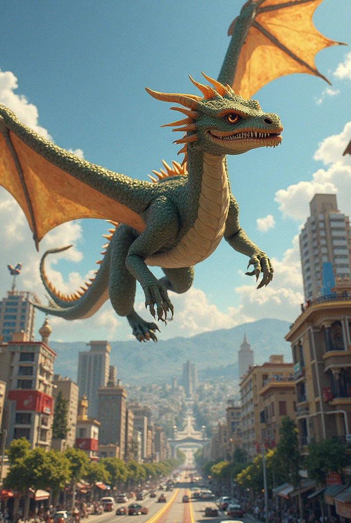 Dragon inspired by the city of Santos
