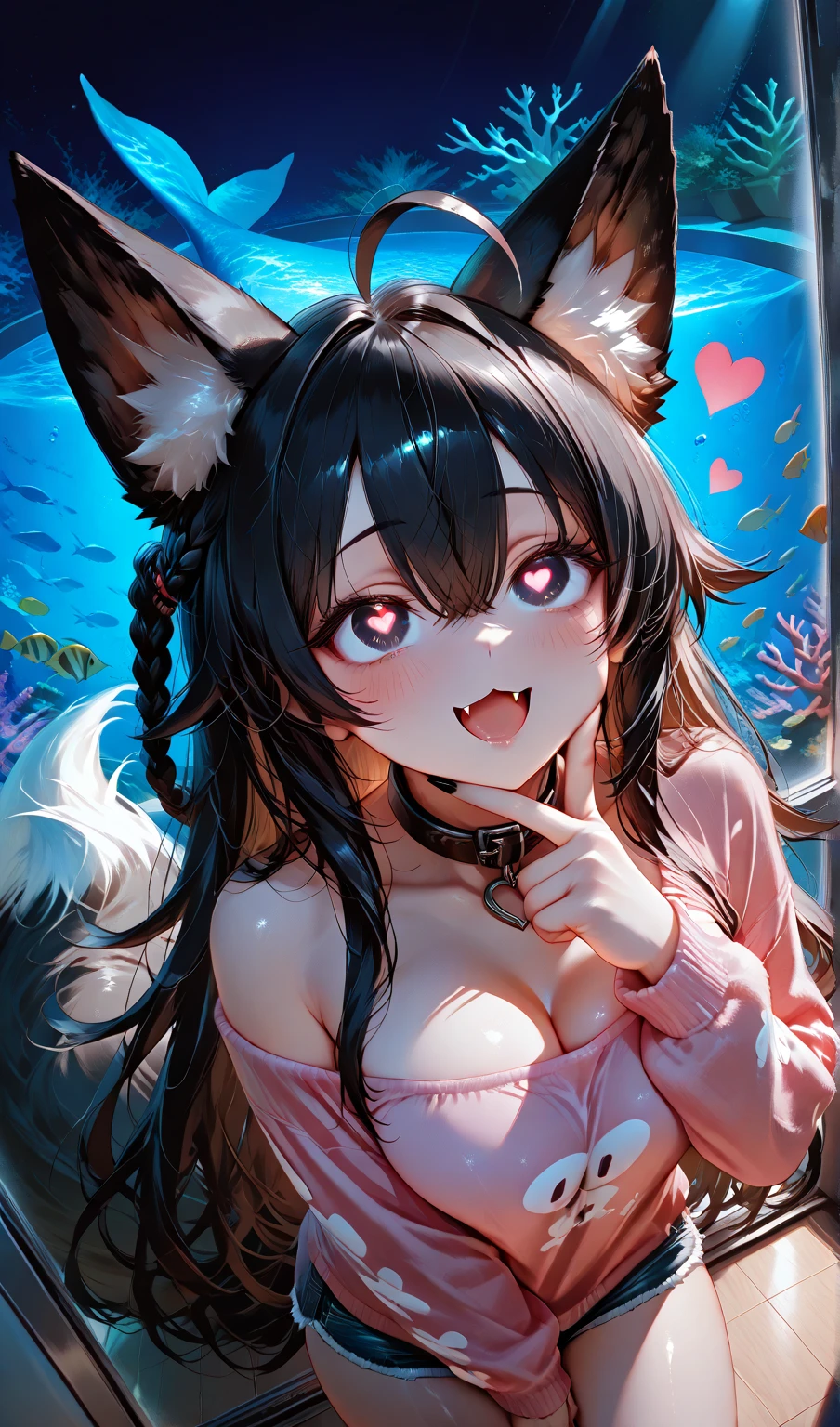 best quality, 8k, 32k, masterpiece, UHD:1.2), highres, ((sharp focus)), beautiful detailed face, delicate details, (cartoon wolf girl with her teeth showing) , 1girl, solo, pov, no background, ((face close up)), ((looking at viewer)), head up, not wearing headgear, (((smile))), red gum, (((big teeth))), big mouth, (lighting in the mouth), perfect teeth, uvula, no tongue out