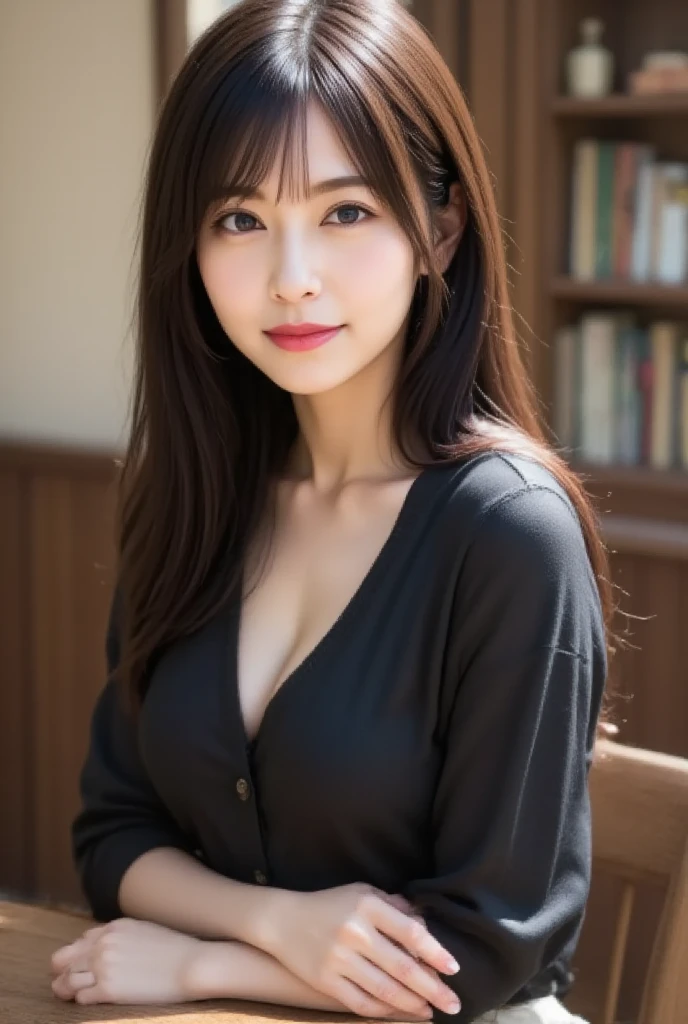 (tight cashmere sweater(white), Tight micro mini skirt(Light light light mint green color): 1.2), ((highest quality, 16k, Super detailed、Ultra-high resolution、From head to thighs: 1.3, RAW Photos)), Sharp focus: 1.2, (1. AESPA Girl :1.1), (alone: 1.1), (Realistic, Realistic: 1.37), (Face Focus: 1.1), beautiful girl、Anatomically correct proportions、Cute face, Super detailedな顔, Long, messy hair, Updo,High Ponytail、Wide open chest、Large Breasts、Saggy breasts、Deep cleavage、Voluptuous thighs, office、sitting on a chair、Operating a computer、