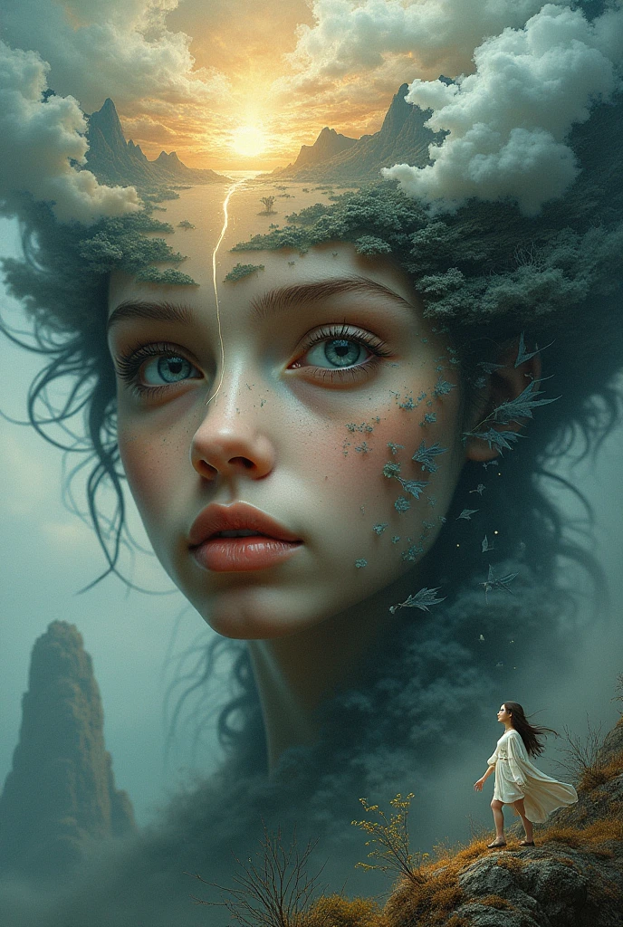 Most detailed portrait photo in the world, hd, environmental disaster, call to action poster