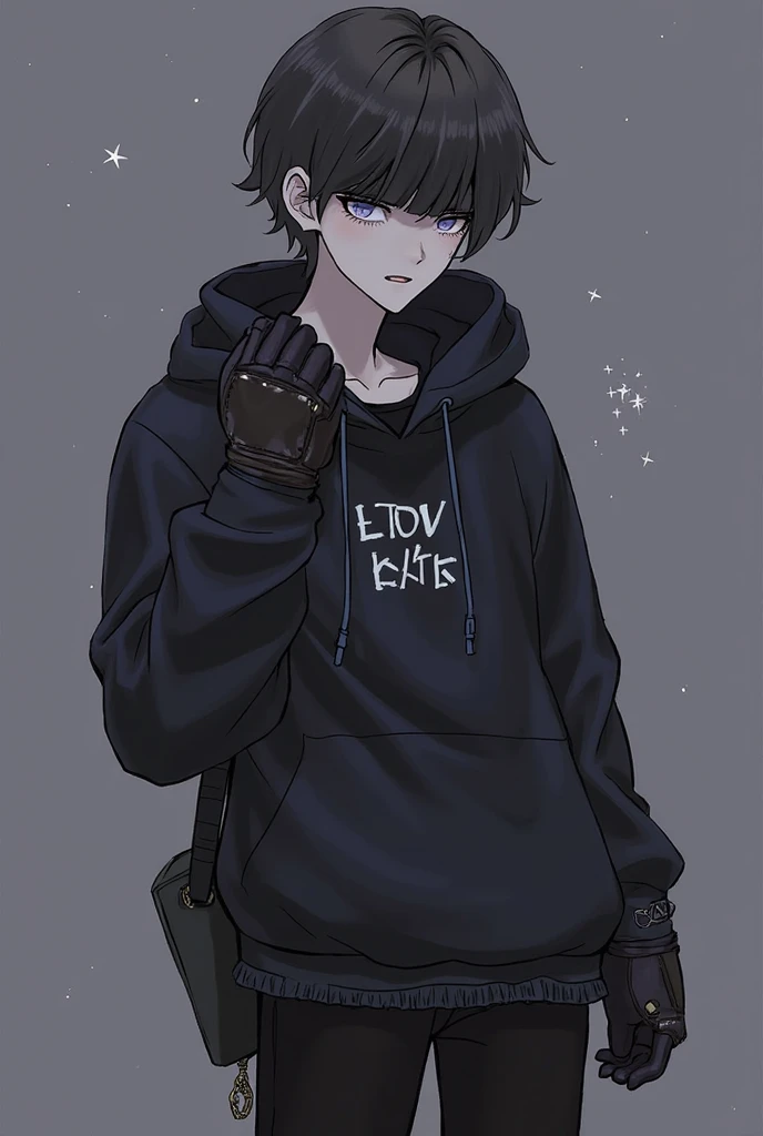 the punisher as an19 years old teenager wear black skull t-shrit and black jacket ,yusuke murata artstyle, anime one punsh man anime art style , mappa studio animation style