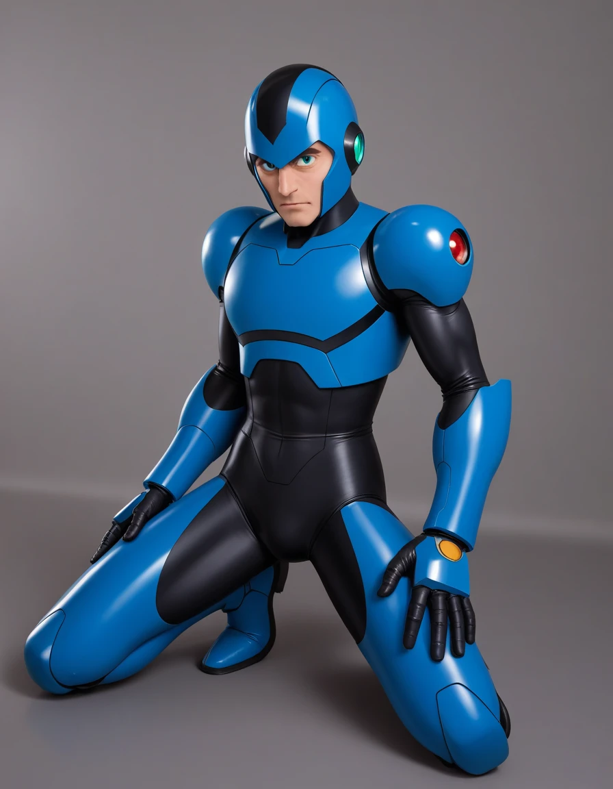 Desert Oasis,Huge muscles,Huge penis,Boy wearing a blue helmet,Hero Suit,(((8-year-old boy))),Rubber Suit,Training at the gym,Painful expression,8 heads