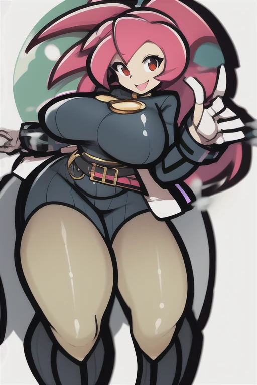 a cartoon picture of a woman with a sword and a pink hair, commission for high res, oc commission, anime barbie in white stockings, sexy pudica pose gesture, thicc, holding a pudica pose, fullbody commission for, cel - shaded art style, inspired by Hirosada II, marin kitagawa fanart, cel shaded!!!, leotard, shadaloo doll