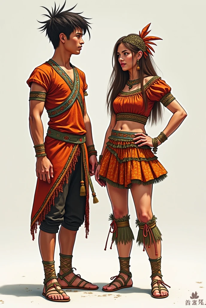 Male & female with filipino tribal outfit