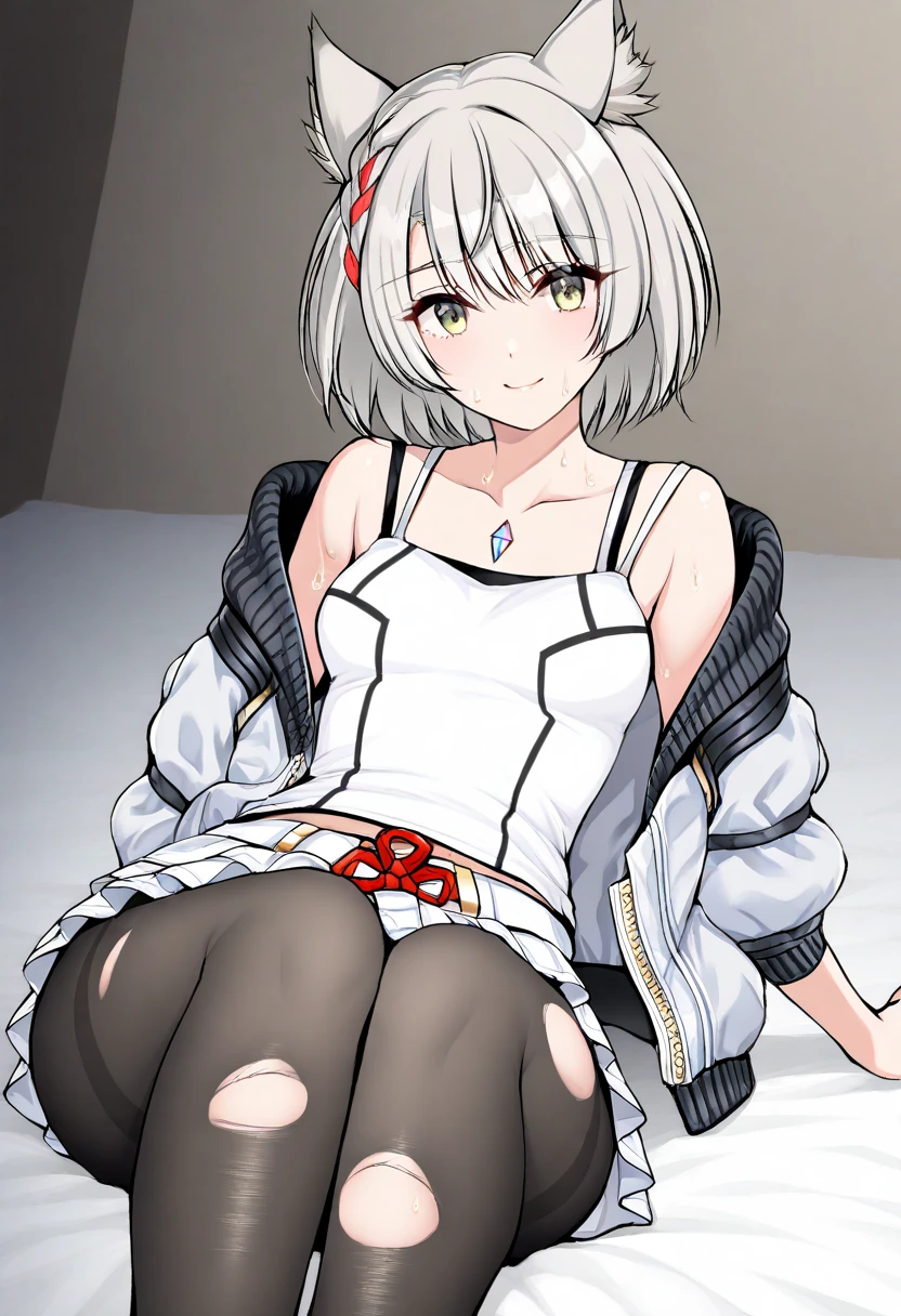 (masterpiece:1.2), (best quality,:1.2), full body shot, 1girl, white very short shine hair, red detailed eyes, mini breasts, fit and petite body, white stockings, black highheels, looking at viewer, , ( juice:1.2), , view from below, fingering, schlick, masturbation, laying on the floor, in the bedroom cross in the background,
