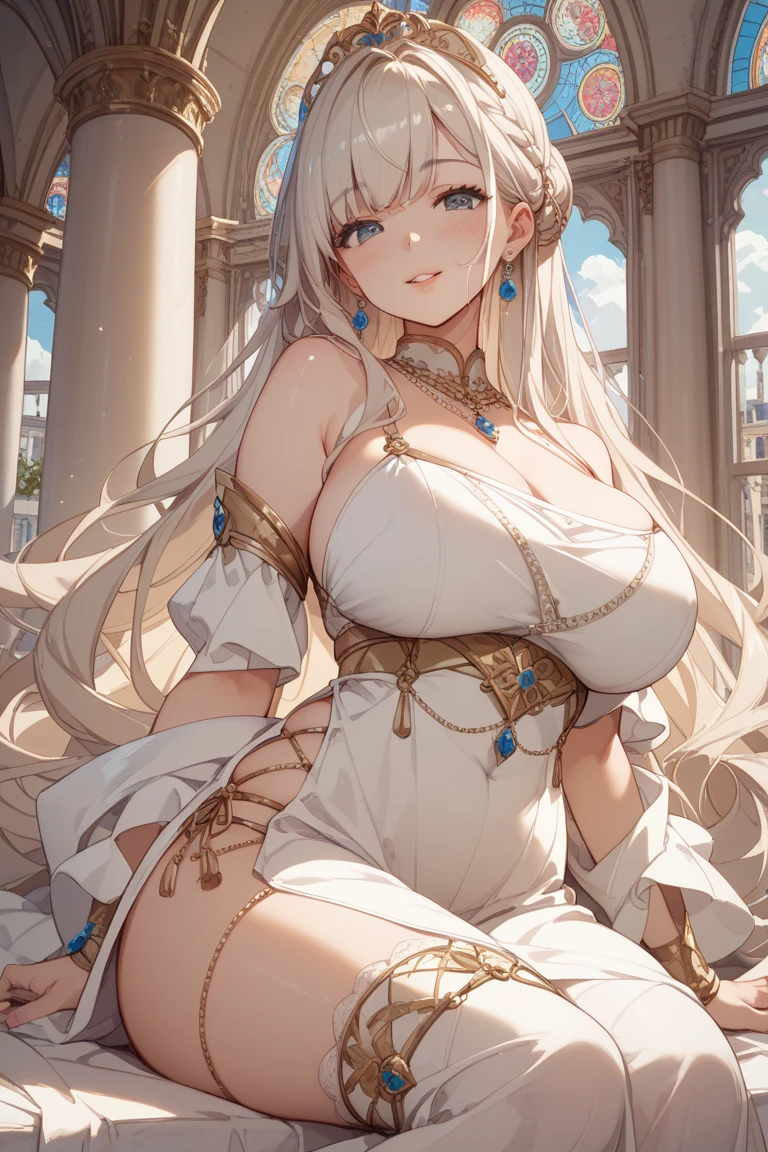 Behold the divine vision of Goddess Aphrodite, an ethereal beauty with a perfectly sculpted physique and an exclusive face that radiates godly grace. Adorned in a figure-hugging dress that highlights her impressive curves, she playfully crouches on a table, her back casually turned away from the camera. With a flirtatious smirk, she turns her head towards the observer, her enchanting gaze locked onto their soul. One hand seductively caresses her curvaceous hip, inviting desire and allure.
This stunning portrayal is an 8k, meticulously detailed and hyper-realistic masterpiece, capturing every intr