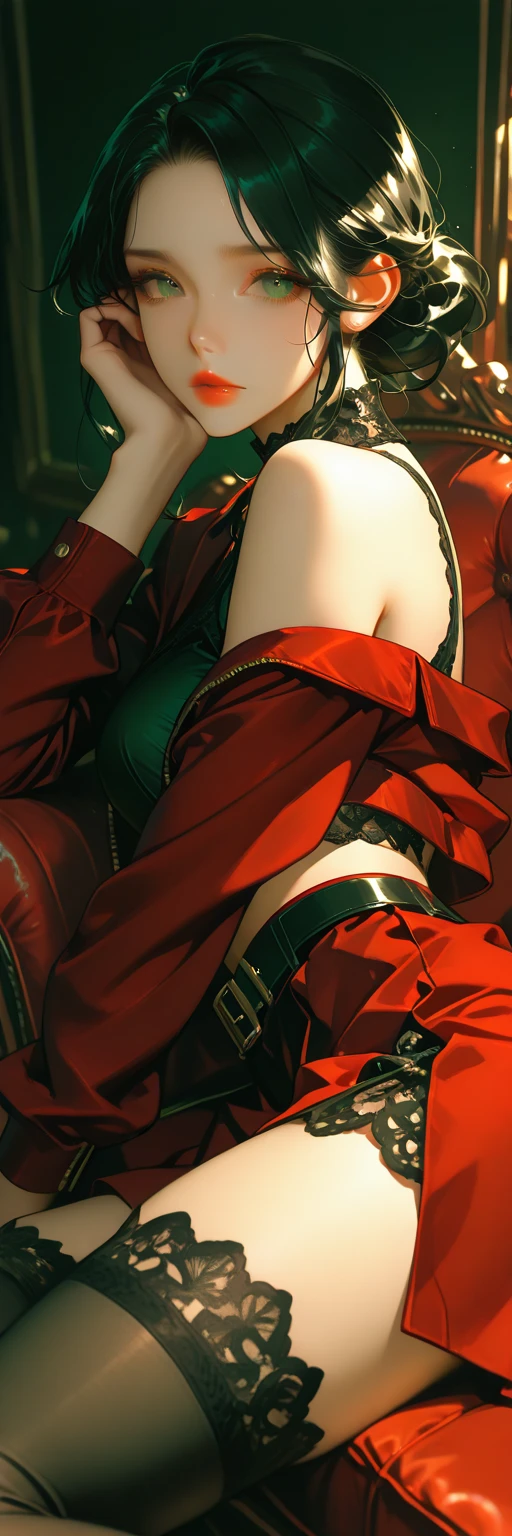 (((top-quality))),(((masterpiece))),(((detaileds))),(nsfw),(((high resolution))),(((Beautiful and Aesthetic Work: 1.5))),(Ultra High Resolution), (Ultra Detail),(((Detailed background))),changing room,on bed,fine art,Sharp focus,Delicate and beautiful hair and eyes and face,realisticlying,(((gigantic breasts:1.3))),(((large amount of excrement is gushing out from the anus:1.5))),orgasm,saliva,saliva trail,beautiful face,(red eyes),(red lips),silver hair,curly hair,(((breast milk))),breast squeeze,grabbing own breasts,form side,form below,legs up,(((pussy juice:1.3))),touch pussy,(((show off breasts))),(garter belt:1.3), thighhighs,(kimono,long kimono,(all black kimono:1.3),simple black obi:1.3),white tabi,(panty lift),kuppa,