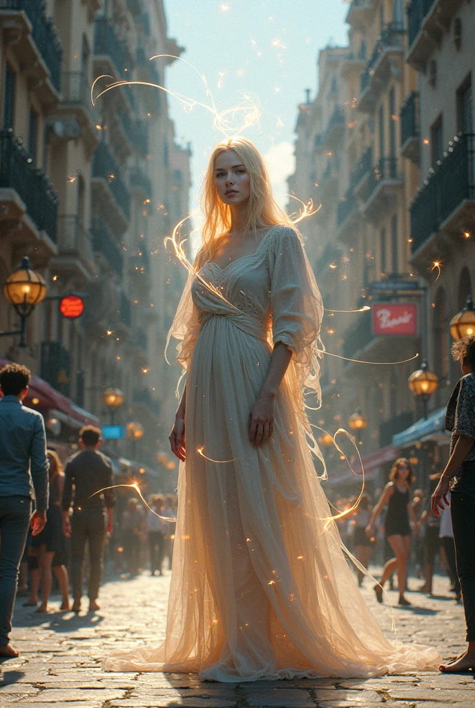 A woman with golden hair who disappeared with mystery in the city