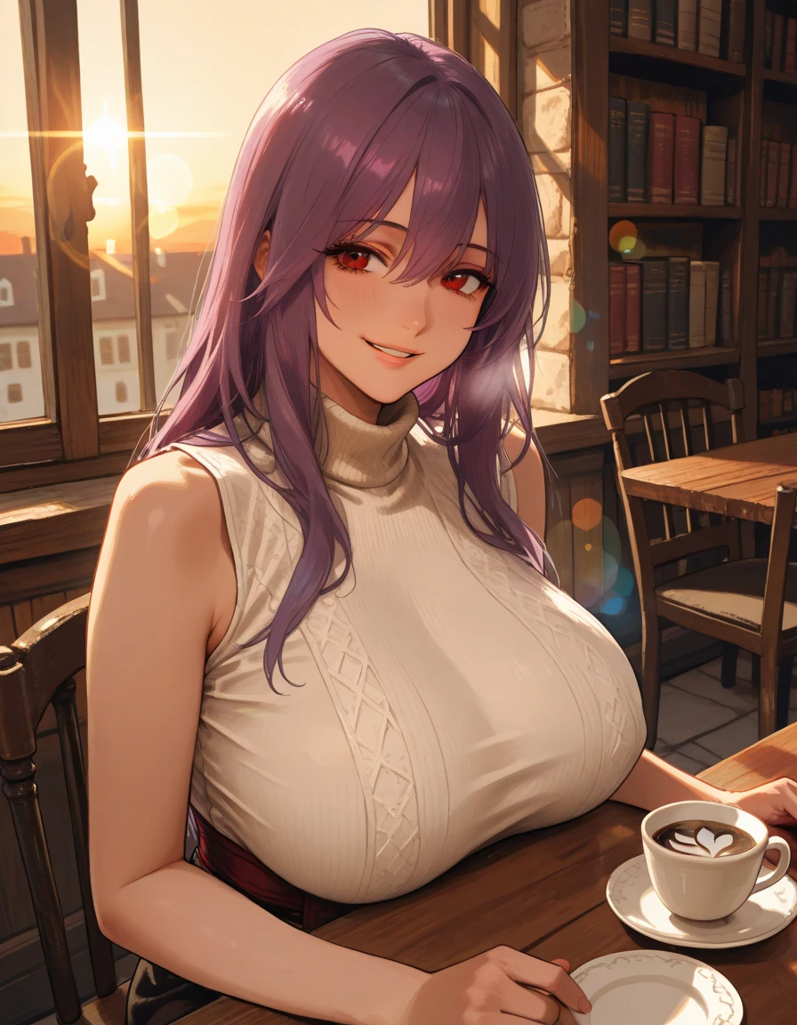 woman,Huge boobs,Huge breasts Huge breasts,とても唇が赤いHuge breastsを強調,Big Ass,Narrow waistLong legs,Green Eyes,
Huge ,Huge breasts, Huge breasts,とても唇が赤いHuge breastsを強調,Big Ass,Narrow waist,Long legs,
Greenish blue eyes 8k( A goofy smile, the face we want, a mischievous face:1.5)Anime-style face, good facial expression, splashing sweat 8k(Purple underwear,Purple bra,Purple panties:1.3)8k(holding a coffee cup with coffee in it:1.3)Sitting in a chair