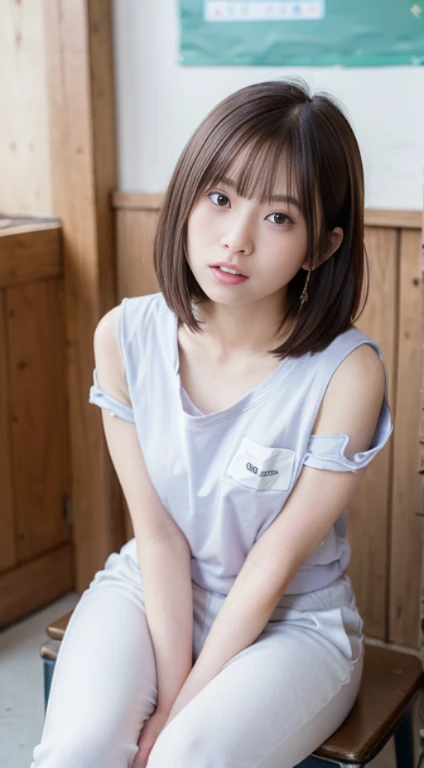 cut
(Small Tits), (18-year-old), (very small head), dawn, sunlight, (Perfect body:1.1), (short hair, Wavy Hair, Pink Hair), (8K), (Very delicate and beautiful), (Highest quality:1.0), (Realistic), Realistic Shadows, (High resolution:1.0), Detailed skin, Very detailed, the body is slim, (Beautiful Hair, Real Hair, Thin Hair), blush, Realistic, Realistic Face, Realistic eyes, Small eyes, smile, (((colorful))), (eyeliner), (mascara), (eye shadow), whole body、Open leg pose、Nipples、naked、Thick pubic hair、ponytail