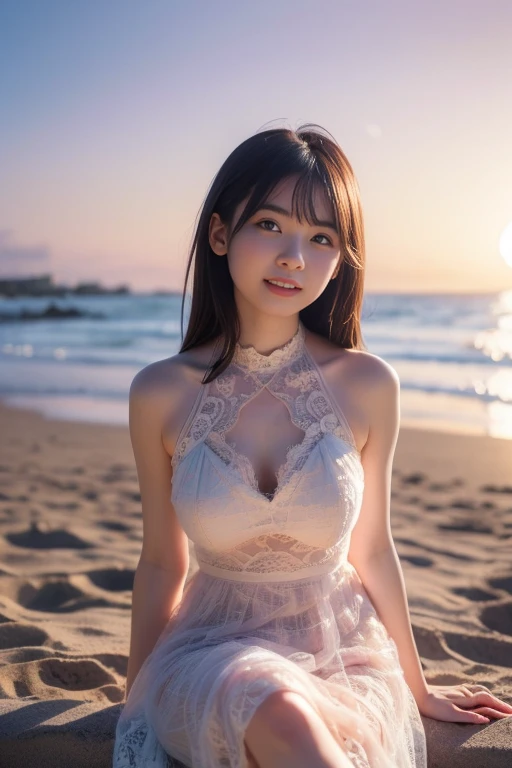 ((Esbione complet du corps))、((、(huge tits，clivage. jupon, bralette))、((１En personne))、((garder une certaine distance、50ｍｍRenrush photography with a sunset sky in the background))、((next to))，((Corps de fille parfait))、((high nose))、((Delicate body)),((Des membres parfaits))、((forme du corps anatomiquement correcte))、((Agenouillez-vous sur la plage de sable)), ((impeccable、to do the housework、chef d&#39;oeuvre、Oeuvre professionnelle、oeuvre d&#39;famous art))、((Corps de fille parfait))、((rapport))、((preteen)), Belle fille,   ((tissu en V ouvert))、((Cream mini skirt)), ((corps de traction de pompe)),((visage mignon))、 Very fair skin ,Cheveux mi-longs, Wavy hair , cheveux bruns,Japonais、 Dans le parc le soir, photorealistic, direct lighting, Volumetric lights, ultra-detailed, Best quality, ultra highres, nffsw, Chef-d&#39;artwork 8K, Best quality, ((10 ans、adolescente)),((big eye))、、Photo brute, absurderes, ((Avec des yeux souriants、sourire)), ((Ouverture de la bouche)),((Visage de Loli：1.9))、((Jeune visage))，1 girl with giant tits，Beautiful details of the eyes and face，chef-d&#39;artwork，The best quality at best，，The chest more exposed