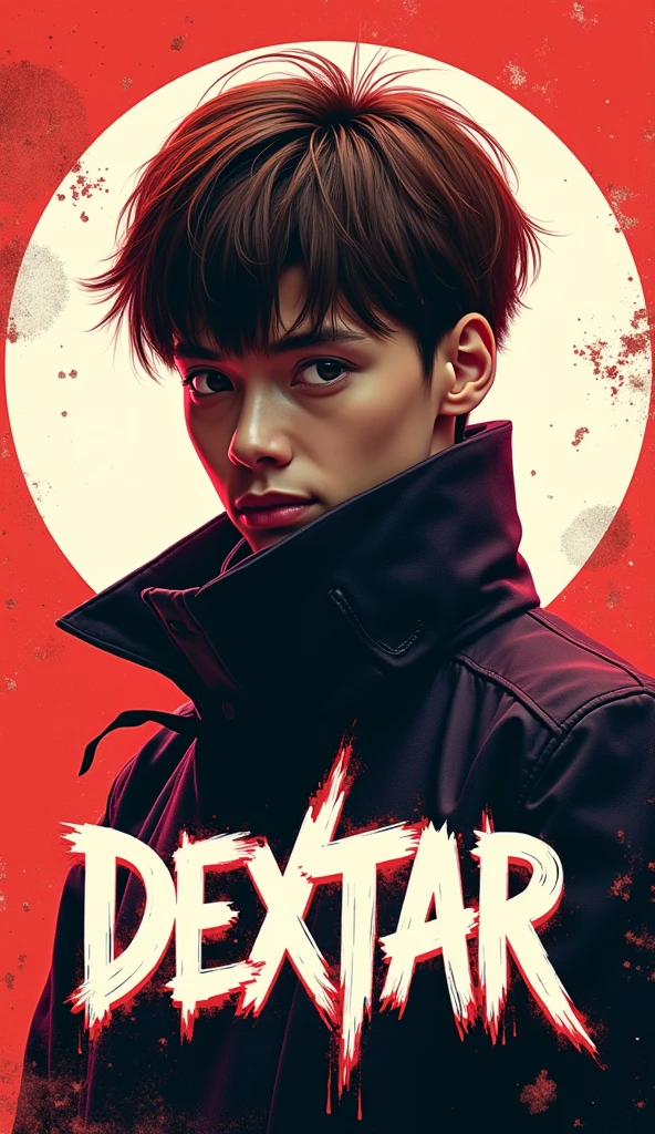 a painting of a man in a leather jacket and jeans, official fanart, glossy from rain, inspired by Yanjun Cheng, song joong - ki portrait, fanart, by Ni Zan, yanjun chengt, high quality fanart, korean artist, by Yang J, inspired by Joong Keun Lee, by Nil Gleyen, wearing leather jacket, detailed fanart