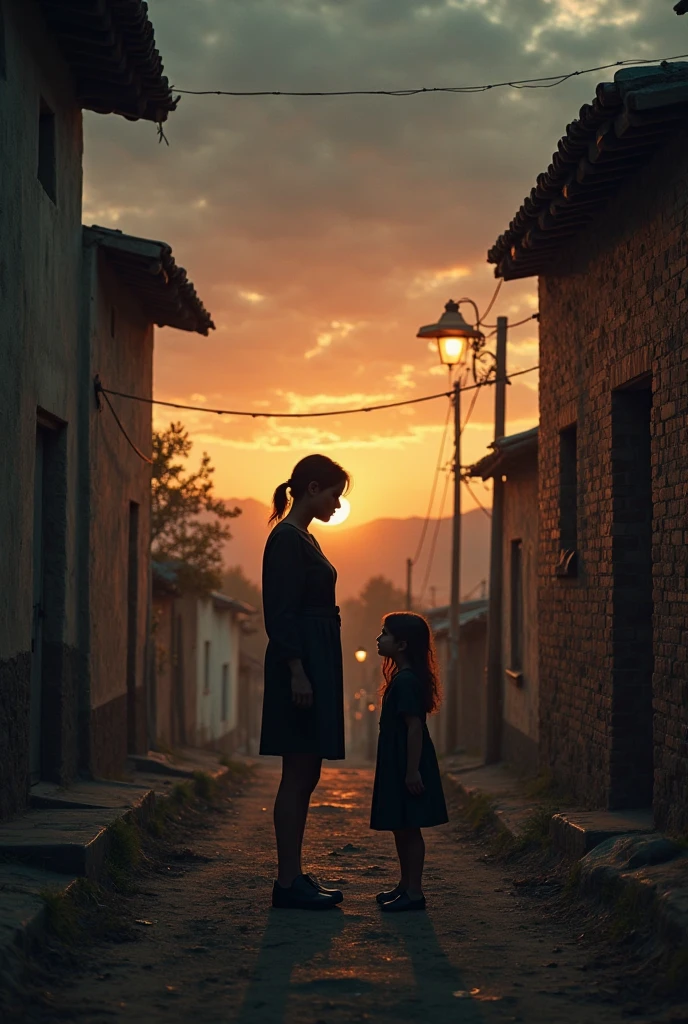 In a nocturnal setting, Under a dim light, A middle-aged mother finds herself sitting on a bench. She's visibly dejected, tears streaming down her face, enquanto segura seu filho de oito anos em seu colo. O menino, com os olhos pesados de sono, Rests comfortably in his mother's arms.
Ao redor, Other mothers are also present, cada uma com seus filhos pequenos. Uma atmosfera de solidariedade e empatia permeia o local, pois todas elas compartilham um momento de dor e tristeza. The night is silent, broken only by the occasional sound of muffled sobs.
No fundo da cena, A plaque displays the inscription "Paranaguá being Paranagua", that stands out enigmatically in the dim light. A frase parece carregar um significado profundo e misterioso.
Ademais, um homem com um jaleco que se assemelha a uma figura de palha observa a cena de longe, adding a surreal and enigmatic touch to this emotionally charged environment.
I hope this description is useful for your 8k visual creation. Se precisar de mais detalhes ou ajustes, Feel free to ask.