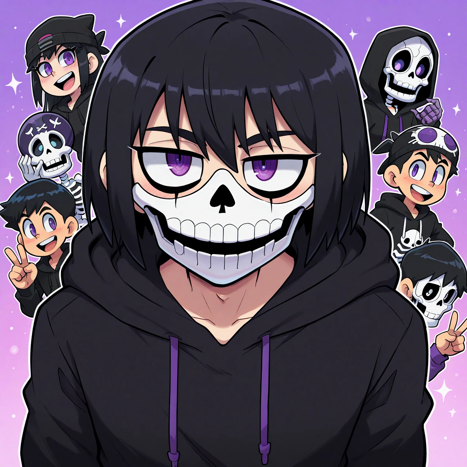 Pixel art, pixel style, sprite, Metalhead boy, Black long hair boy, close face, pale skin, vampire, dark theme, Skull mask, lsdo brand, tunic of ceifsdo, reaper's tunic , Reaper, ghost flying, green ghosts, soul eater 