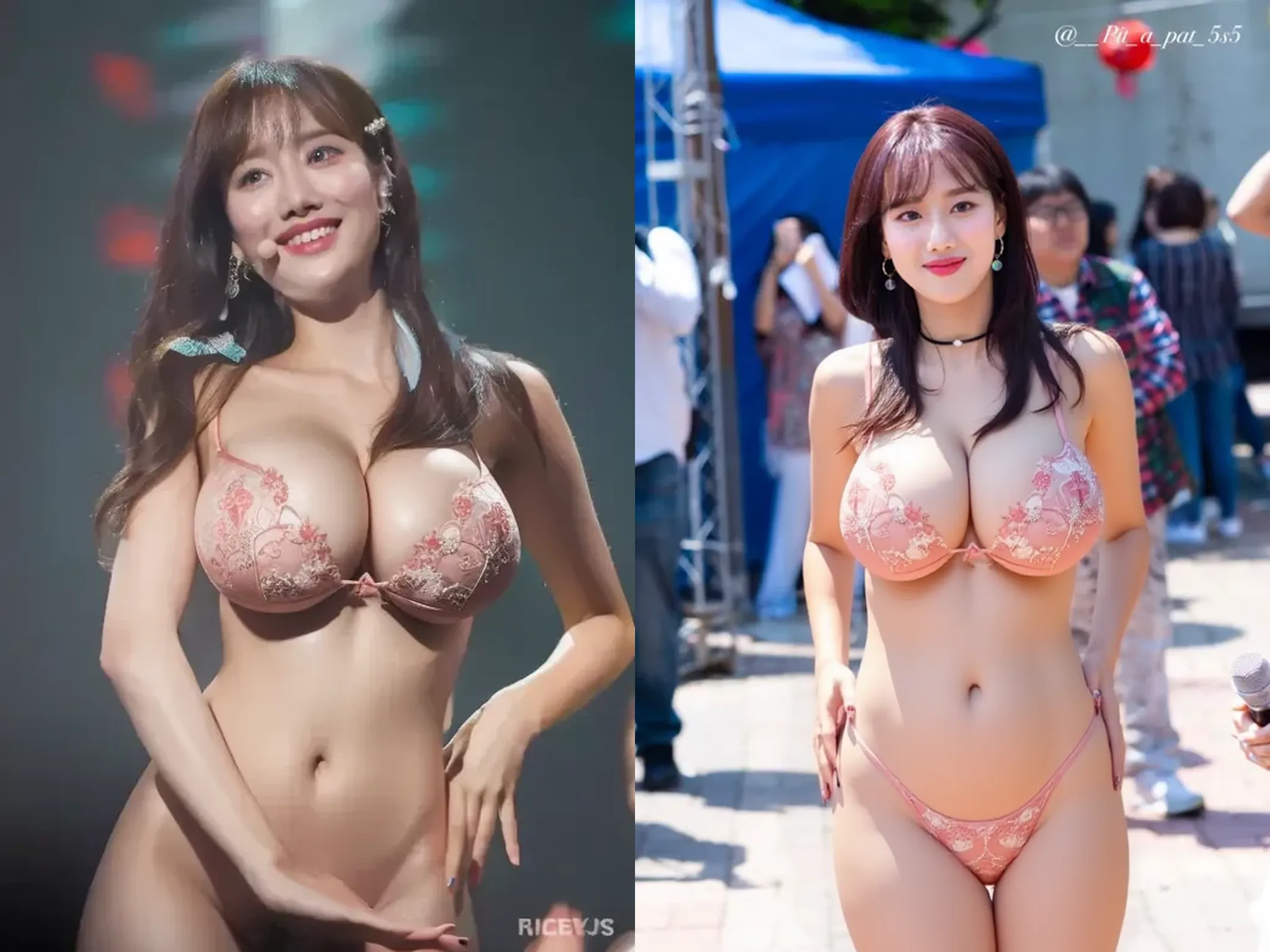 (((Threesome of girls、an entourage of many girls、thousands of girls))、(4K, highest quality), (realistic, photorealistic), (Yakian),
1 girl, 一人in, Upper body, (turning to the viewer),
perfect hands, looking for_in_viewer,
white shirt,
outdoor, detailed face, short hair, (huge breasts, cleavage:1.2),(Swimsuit:1.3), (camel toe),18-year-old, Nogizaka idol, actress, korean idol, idol sculpture,put your arms behind your back,raise both arms,(Aside)、Plump、big breasts、pregnant woman
