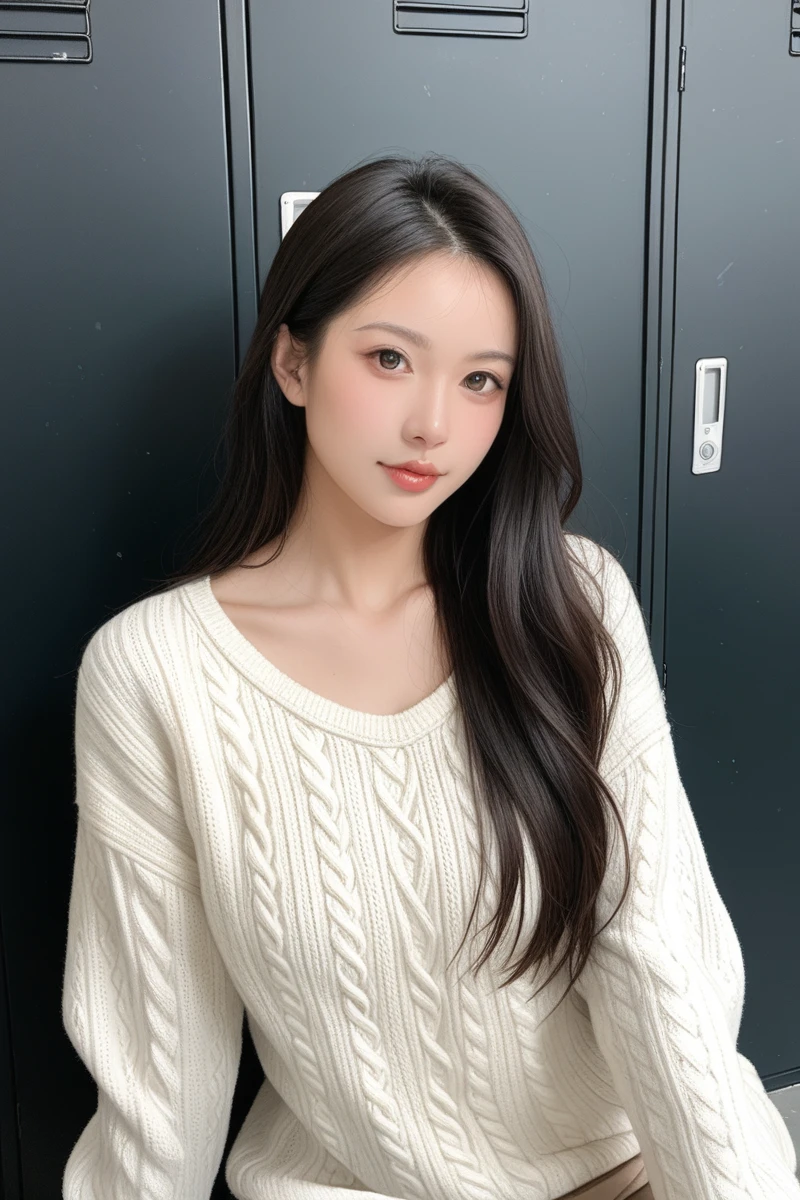(RAW Photos:1.2), (Photorealistic:1.4),(Complex Details:1.2),(Masterpiece:1.3),(Best Quality:1.4),(Ultra High Definition:1.2), Cinema Lights, Ultra High Definition,(Detailed Facial Features),(Detailed Clothing Features),(Detailed Clothing Features), Sweater, HDR, 8k Resolution, Look Viewer, Skin Tight, (Shiny Skin),( slender girl), dreamy, nsfw, candle, candlelight, white flower,constriction, bedroom, straight hair, long hair, dark hair, light blue eyes, single woman, cute, innocent, (smile), (innocent smile), skinny, indoors, breasts, big tits, big ,