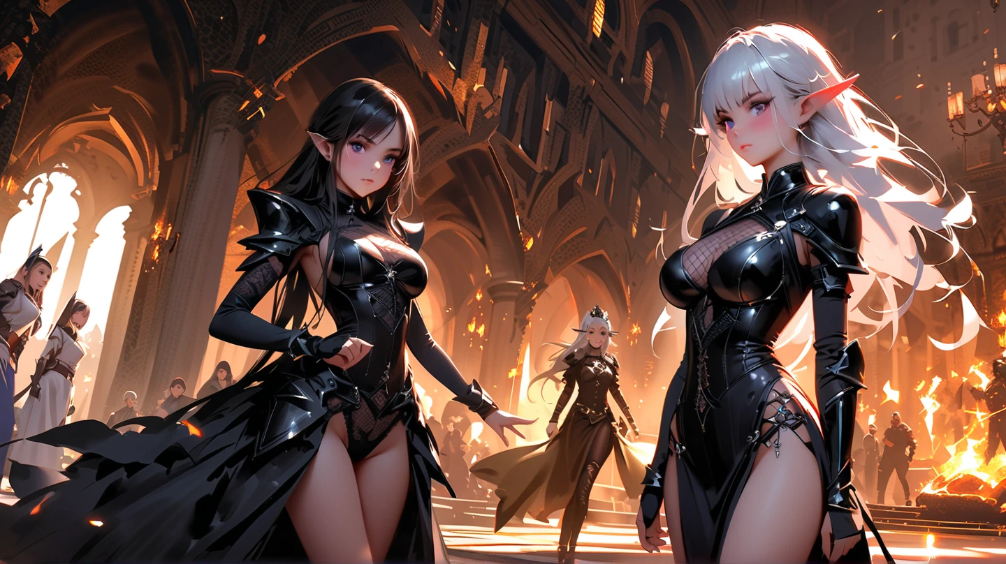 Scene glamorous conceptual throne 3 females "Heavy Metal" aesthetic inferior:1.3 close:1.3 fire-follets Will-o'-the-wisp "luis Royo" women walking slow down playing Dazzling Cosplay "Anya Taylor" "Rihanna" "beyonce" aristocratic jacket 38years Light luminescence ultra pro-photorealistic optimal detail qualities:1.3 details 3dcg precise:1.3 DSLR:1.3 max resolution perfection improved graduated depths Octane rendered UHD XT3 16K DSLR HDR UnrealEngine5 analog real shadows:1.3 saturated:1.3 sharpened body:1.3 faces:1.3 soft cheekbones effects impressive reddening lazulite beautiful eyes:1.3 opal turquoise delicate mouth open mouth teeth obvious smiles dark hairstyles short bangs:1.3 ecstatic:1.0.1 fixed floating jacket symmetrical body athlete oiling eccentric cape levitating shoulders off:1.0.1 white shirts lace collarbones papillotes proportion corsait navy thick leathers covers:1.3 varied breasts pointed:1.3 satin felt navel:1.3 deep skirt:1.3 voluminous fringes fringes matching silks ample swinging covered spinels revealing imposing hairy scarlet pubis obvious covered:1.3 exposed underwear size chastity belt silver ornate Gold legs garters thick thighs legs chains Gold boots voluminous stainless steel Gothic decorated onyx ruby DoF equirectangular 360 monastery marbles background:1.3 mannequins "Chivalrous" dramatic support wearing fully clothed heavy chrome armor metallic covered Plates Breaststrokes Richly Decorated Brass:1,2 Fullbodye Lily Rune Pearl Ornate Embroidered Plasma Glyphs Lava Tourmalinesceptre-Buddhist Wood Engravings Invoking Incandescent Pets Incandescent Unity Crystalline Mechanized Friendly Familiar Robot (EOS R6 135mm 1/1250s f/2.8 ISO400) adaptable [(1,3 masterpiece) (Willi Baumeister:1.1) (John T. Biggers:1,2)::17 Alessandro Casagrande, Greg Rutkowski, Sally Mann Guweiz and James Jean tattoo CGSCOSITY (by Michelangelo)] Bruce Weber girls varied raw nsfw:1,3 etc.