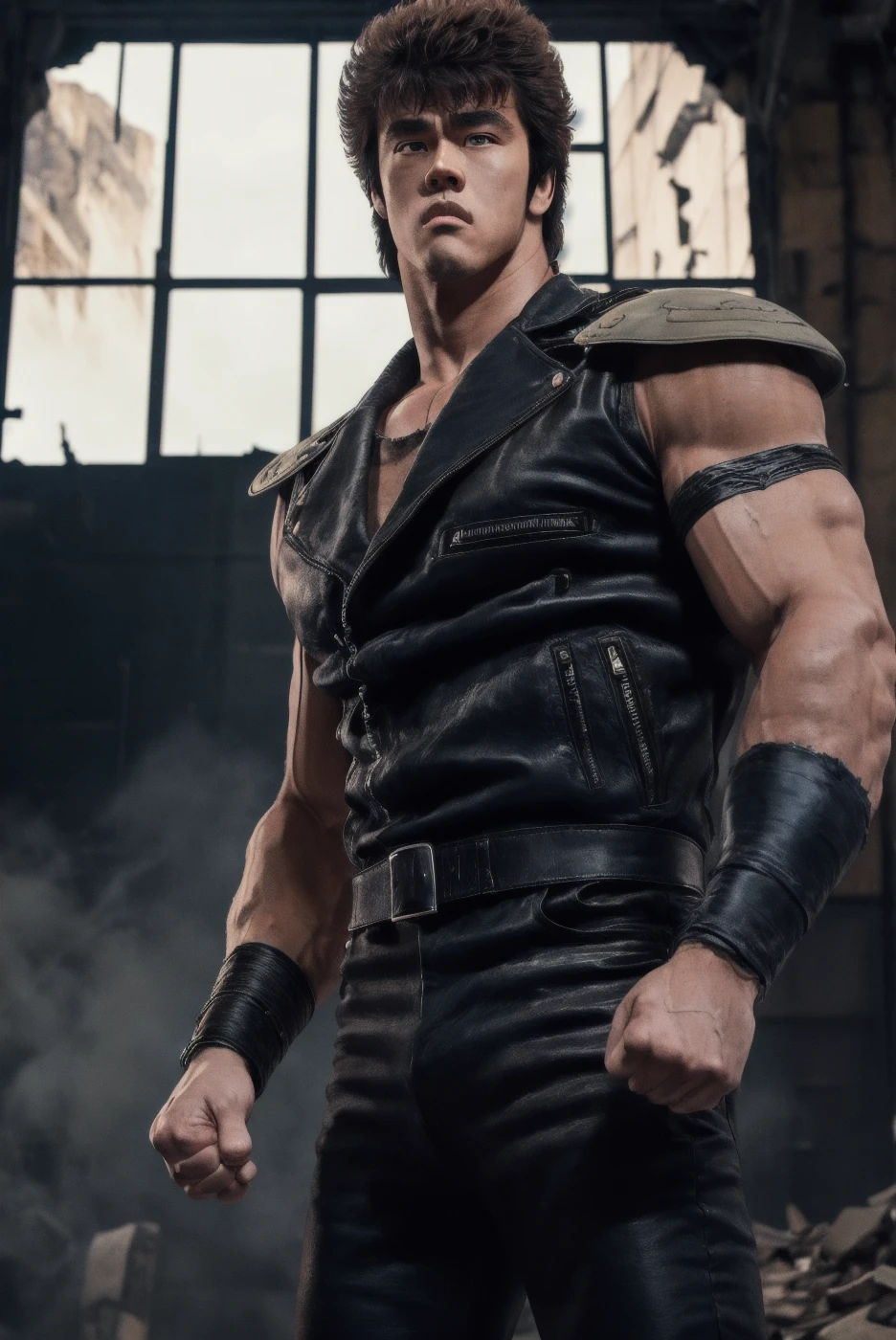 ((masterpiece)), ((best quality:1.2)), high resolution, 8K, (extremist_Practical:1.3), (photoPractical:1.4), Male focus, 1 boy, backwards have, arms, Vest, shorts，Leather Boots，solitary, white Vest, 步gun, shorts, wristwatch, gun, Keep arms, muscular, Keep, watch, assault 步gun, Baseball cap, Keep gun, have, short hair, black pants, Big bulge，Excellent J8，Chest muscles, muscular male, looking at the audience, Brown eyes, 仅have的, Jewelry, Black Hair, bracelet, Practical，Perfect hand details