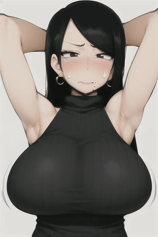 Sadayo Kawakami (persona 5) Character Lora [5 Outfits]、POV Breast Grab、Feeling embarrassed、looking at the camera、Yellow long T-shirt