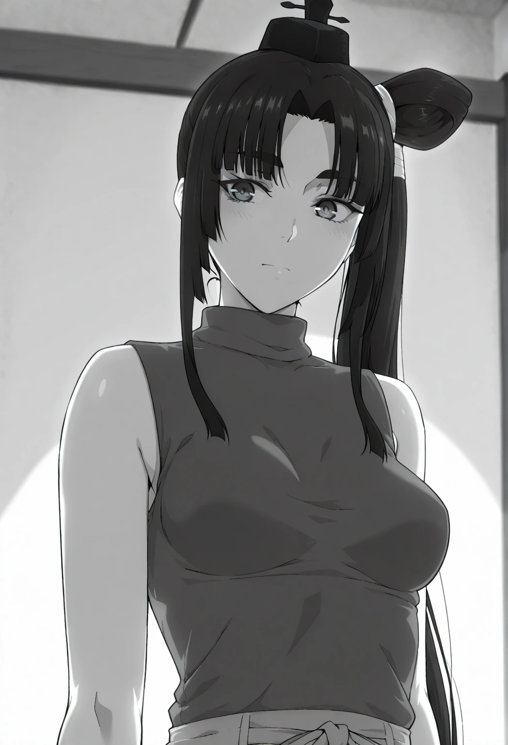 (Best aesthetics:1.2), High aesthetic sense, One Girl, alone,ponytail、