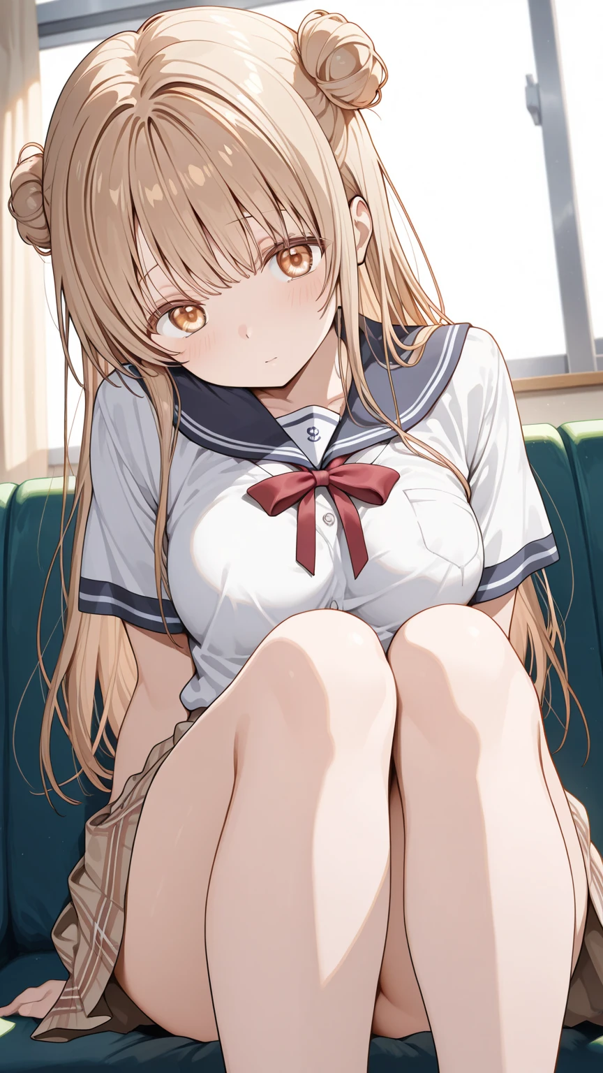 {Ouka}, 1 girl , blush, {{公園でnakedで走る}},{{naked}}, whole body, NSFW, naked, pussy, (((pubic hair))),((smile)),((17 years old)),(big breasts)