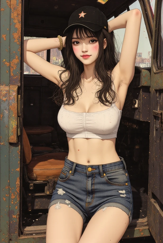 sfw, (masterpiece, best quality, (several men and women ) , intricate details, chromatic aberration), realistic, ((medium breath)), different hair, hair over one eye,brown eyes, earrings, sharp eyes , (symmetry eyes),(perfect symmetrical body), at home, wearing aesthetic clothes, cuddling, family, wearing bra,((skinny waist)), young asian girl, ((big breasted)),