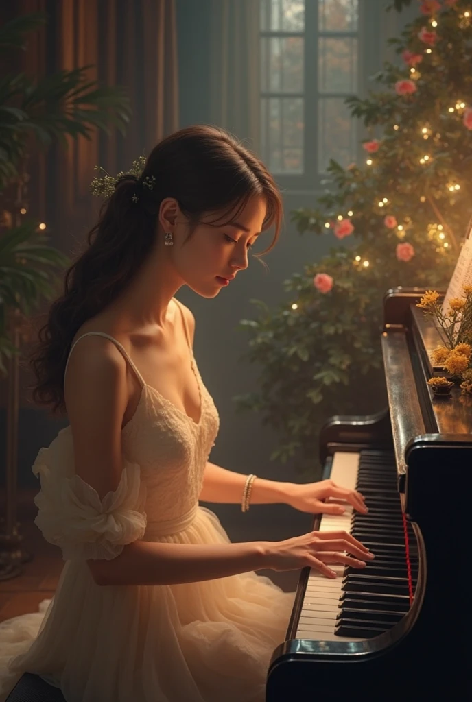 Asian pianist, the most beautiful girl in the world (young )