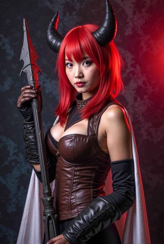 (Anime-style:1.3), (Dark and intense:1.2), A striking anime character, shrouded in shadows and poised for battle, stands against a deep crimson background adorned with menacing chains. Glowing red hollow fire particles dance around the scene, creating an otherworldly ambiance. The unique pastel look adds an ethereal touch to this dramatic and visually intense composition.
