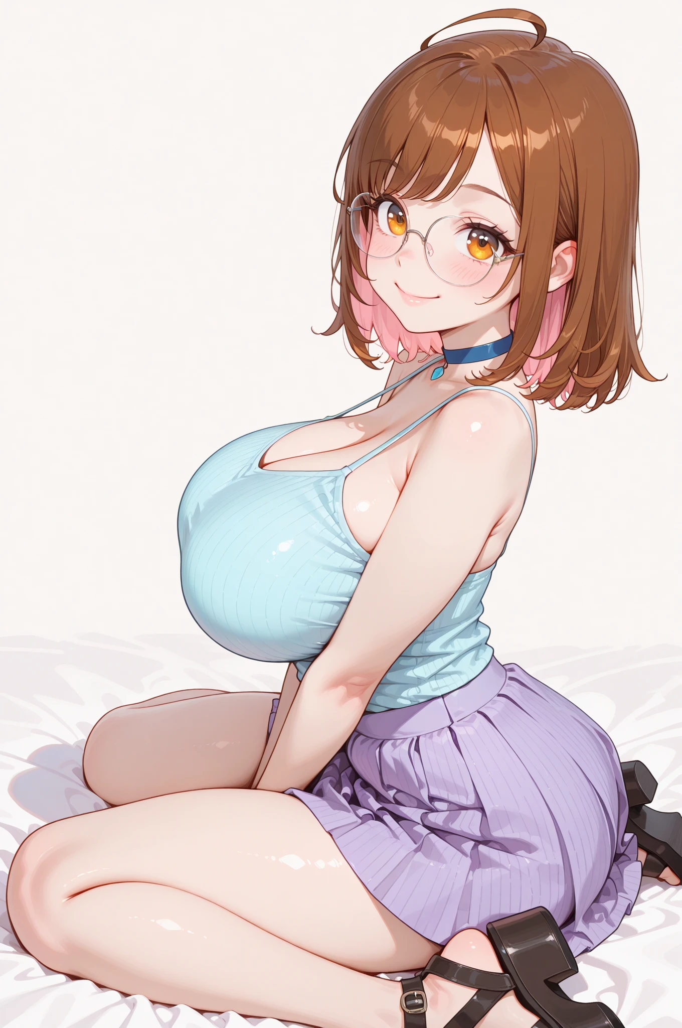 Pregnant woman, pregnant belly, multiple births, swimsuit, big breasts