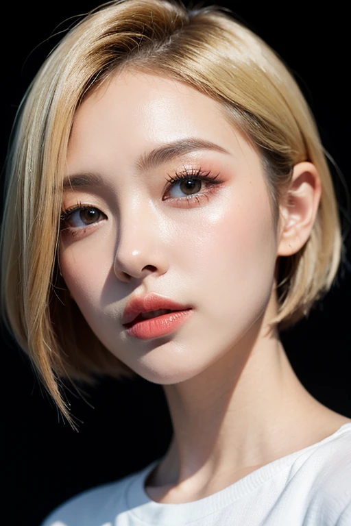 (masuter piece:1.3)、(8K、Photorealsitic、Raw photography、top-quality: 1.4)、(1girl in)、beautiful countenance、(Lifelike face)、(White hair、Fancy piercings、a necklace、short-hair:1.3)、Beautiful hairstyle、realisticeyes、Beautiful details、(real looking skin)、Beautiful skins、(Thin shirt)、absurderes、enticing、超A high resolution、A hyper-realistic、high-detail、the golden ratio、Sheer areola