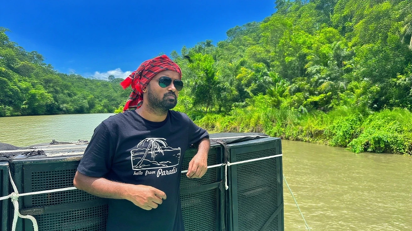 (masterpiece:1.2,Exceptional Quality,mirror-like,Cinematic Experience),8k,wallpaper,Italy,Grotta Azzurra,(Diffuse reflection of light:2.0), a 17 year younger old boy sitting on boat, the boy wearing black cap and black tshirt and lower,
YOGESH RATHOR name on the tshirt, the boy looking face to face, the boy fit body, clear face,8k, full hd