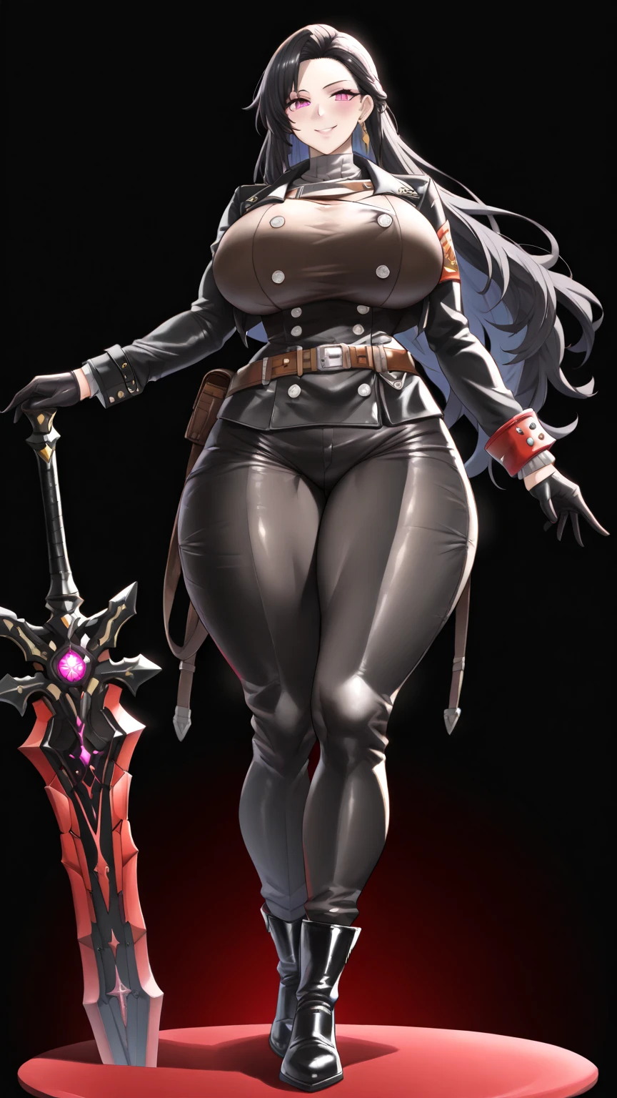 Tifa FF7, Black Hair, long hair, Red Eyes ,Glossy lips, Light makeup, Eyeshadow, earrings ,Rockets,Rockets uniform, （（Cleavage））Red letter R, White Skirt,White short top,Black over-the-knee boots, Black elbow gloves,